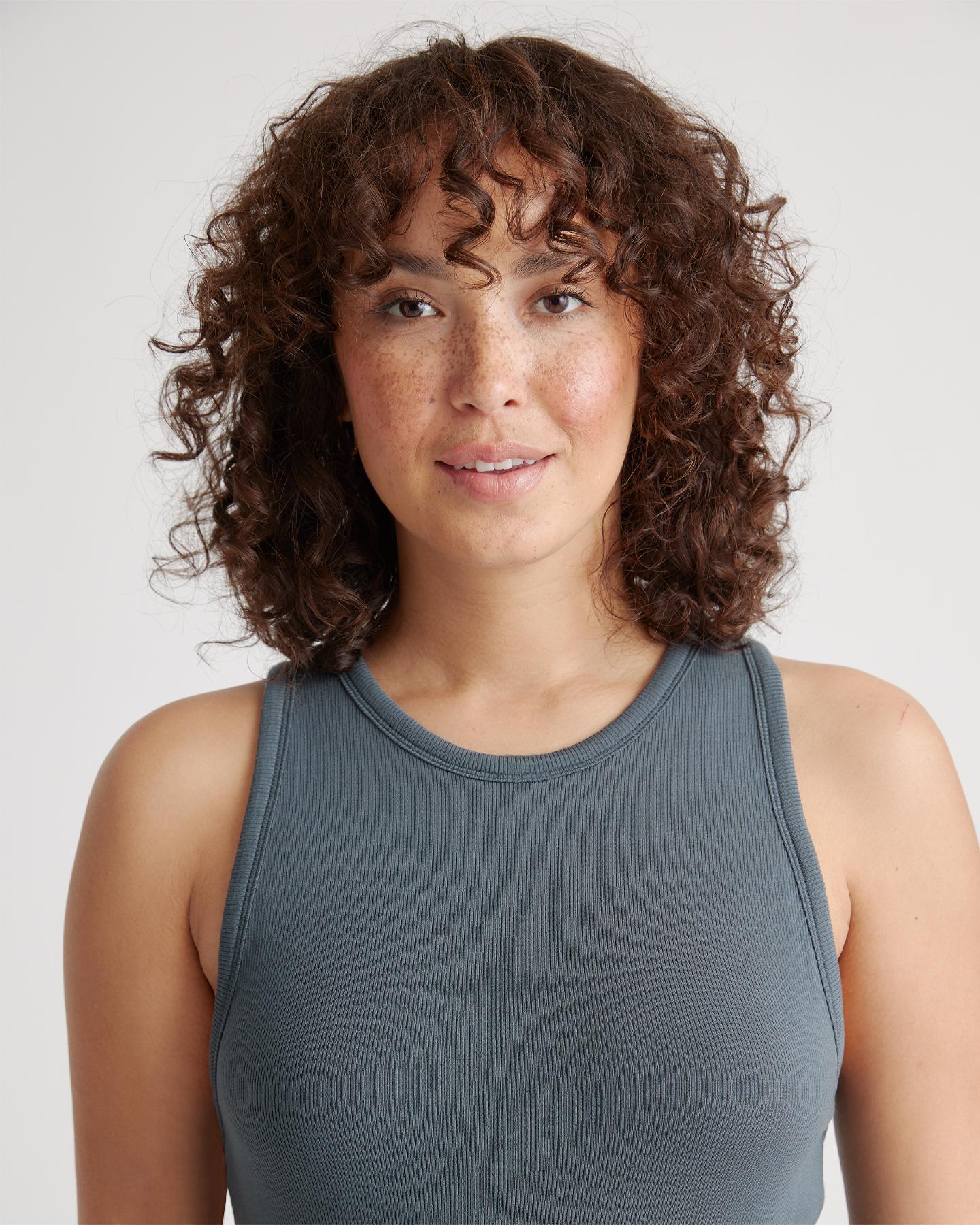 Quince | Women's Tencel Rib Knit Sleeveless Mini Dress Size XL Product Image