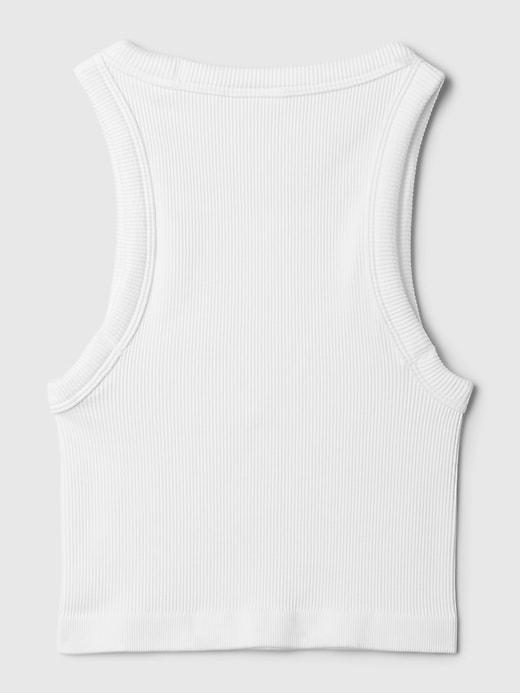 GapFit Seamless Rib Cropped Halter Tank Top Product Image