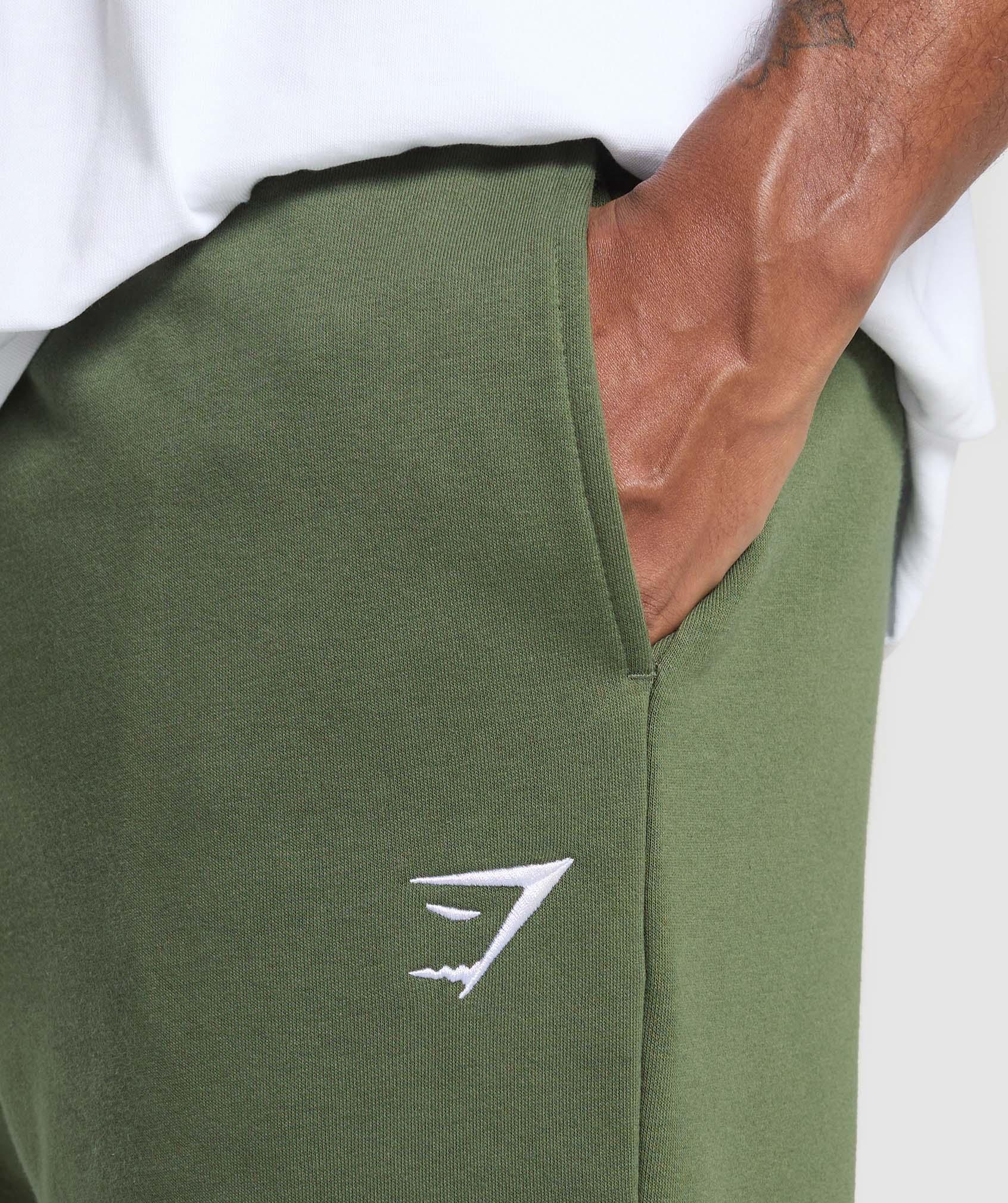 Gymshark Crest Straight Leg Joggers - Core Olive Male Product Image