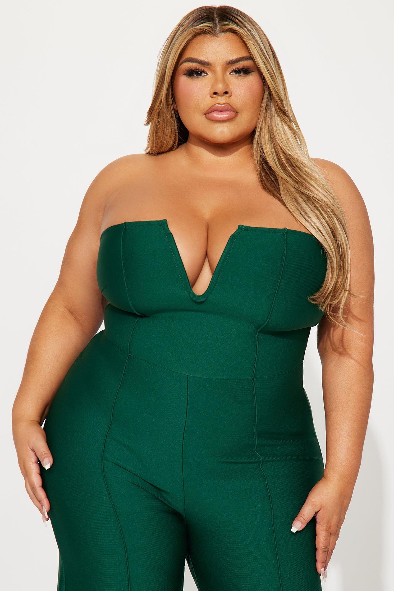 Someone To You Bandage Jumpsuit  - Hunter Product Image