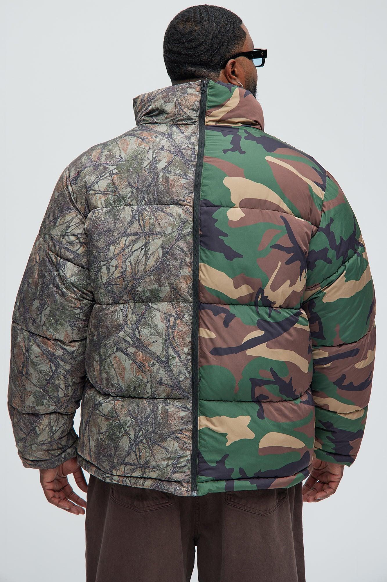 Shuffle Split Puffer Jacket - Camouflage Product Image