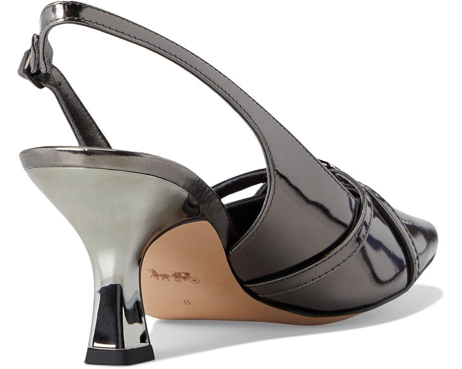 Women's COACH Rowyn Metallic Leather Slingback Product Image