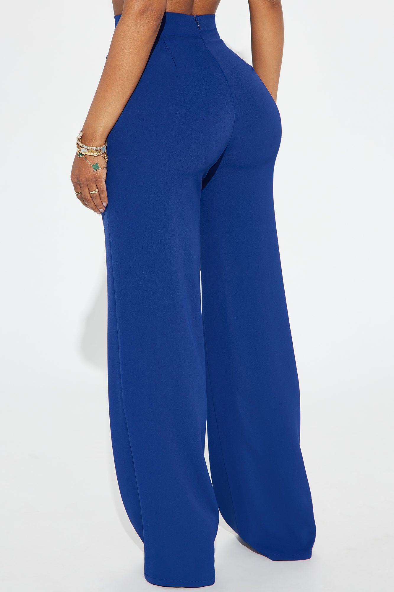 Vicky High Waisted Dress Pants - Navy Product Image