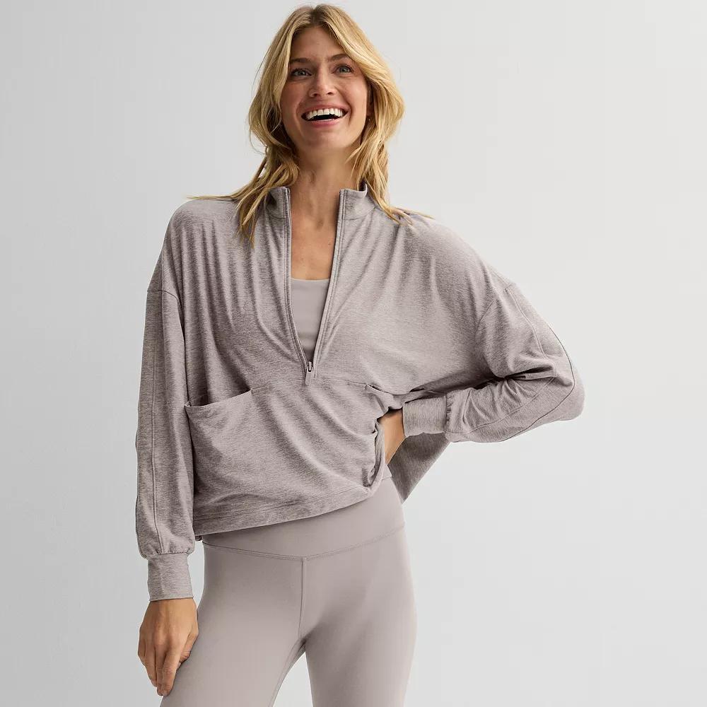 Women's FLX Wander Track Half Zip Popover Sweatshirt, Size: XXL, Fauna Product Image
