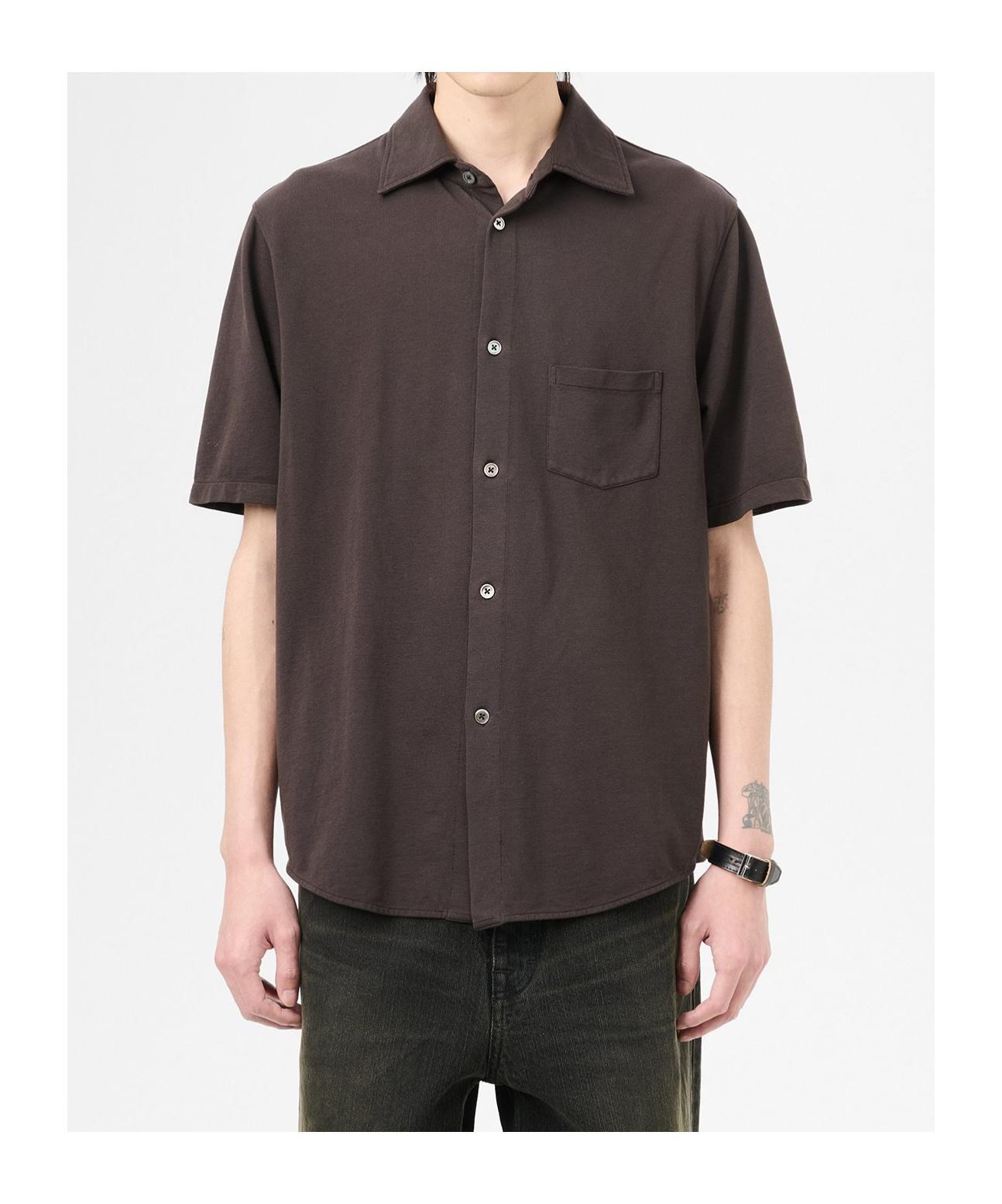 OUR LEGACY Lapel Short-sleeved Shirt In Black Product Image