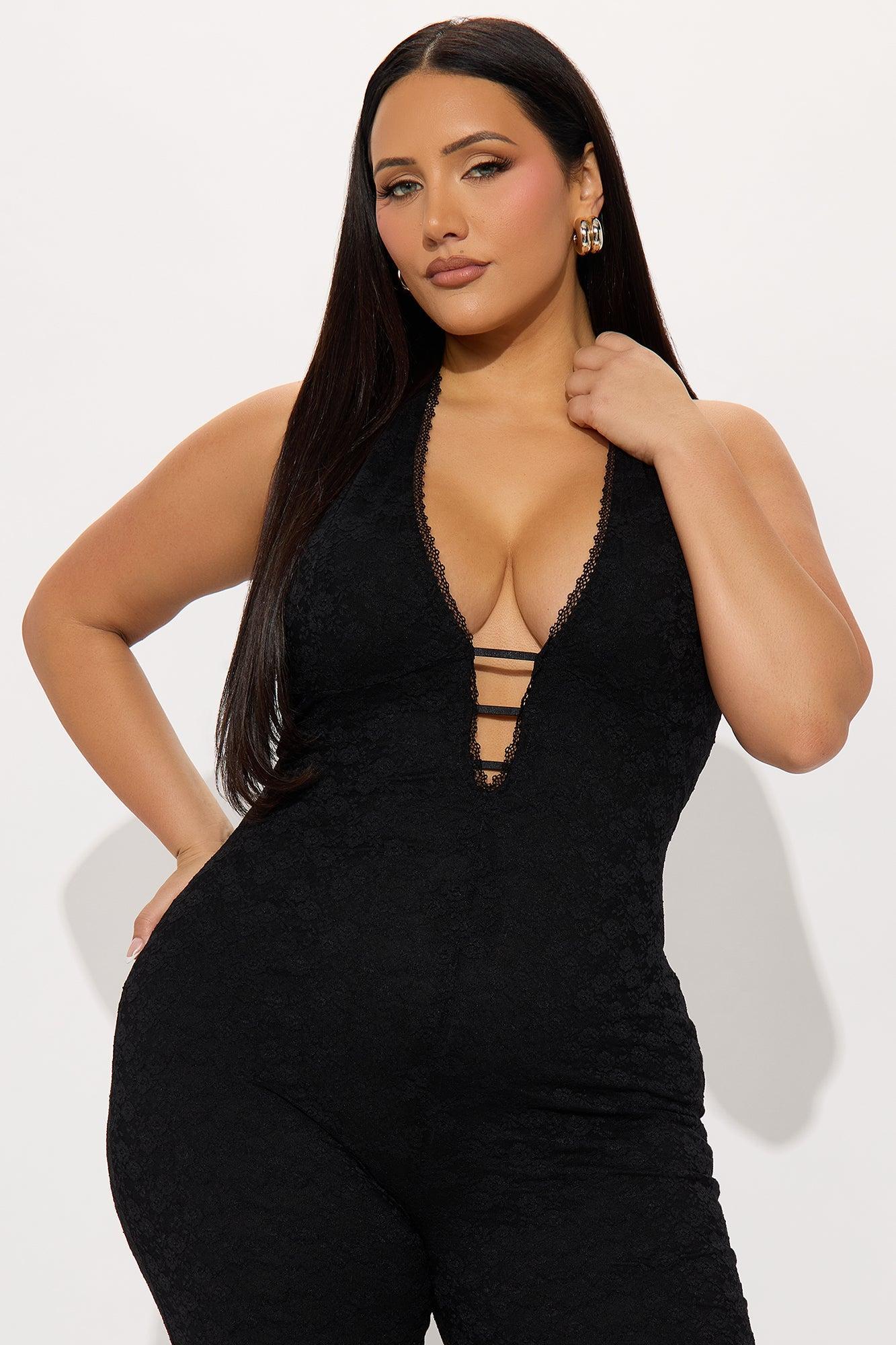 Never Ending Love Lace Jumpsuit - Black Product Image