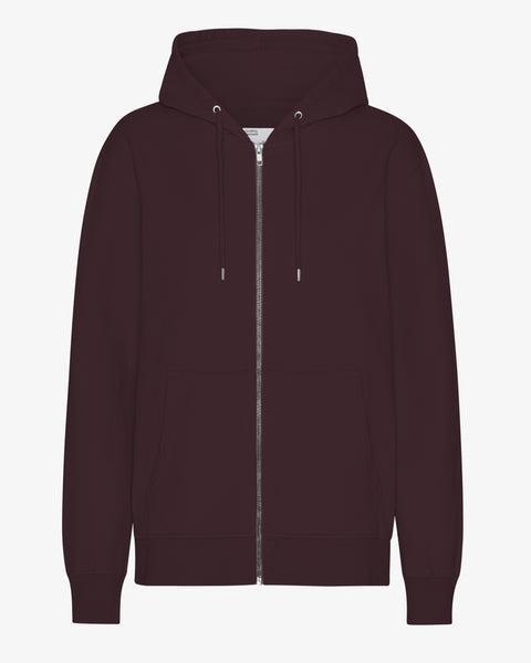 Classic Organic Zip Hood - Oxblood Red Product Image