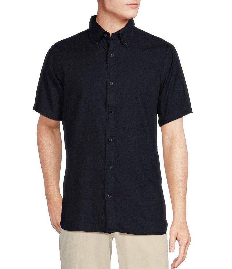 Cremieux Blue Label Solid Garment-Dyed Oxford Short Sleeve Woven Shirt Product Image