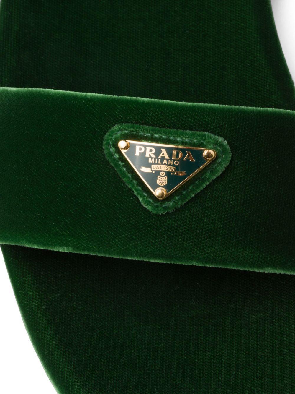 triangle-logo velvet slides Product Image