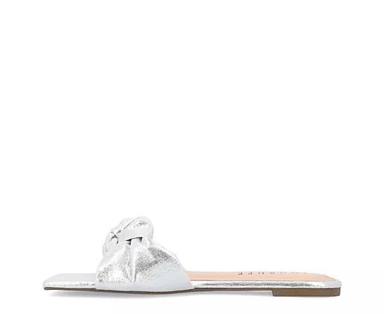 Journee Dianah Tru Comfort Foam™ Women's Slide Sandals, Size: 6.5, Silver Product Image