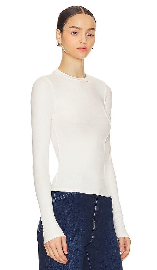 Lovers and Friends Hailey Long Sleeve Tee in White Product Image