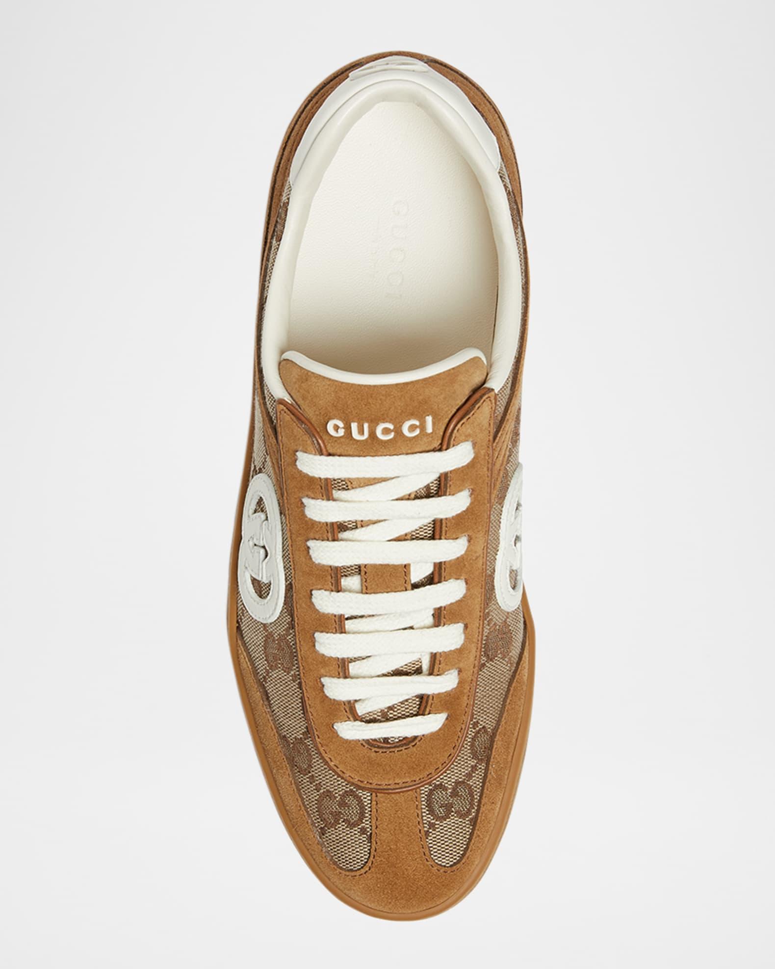 G75 Suede and Leather GG Sneakers Product Image