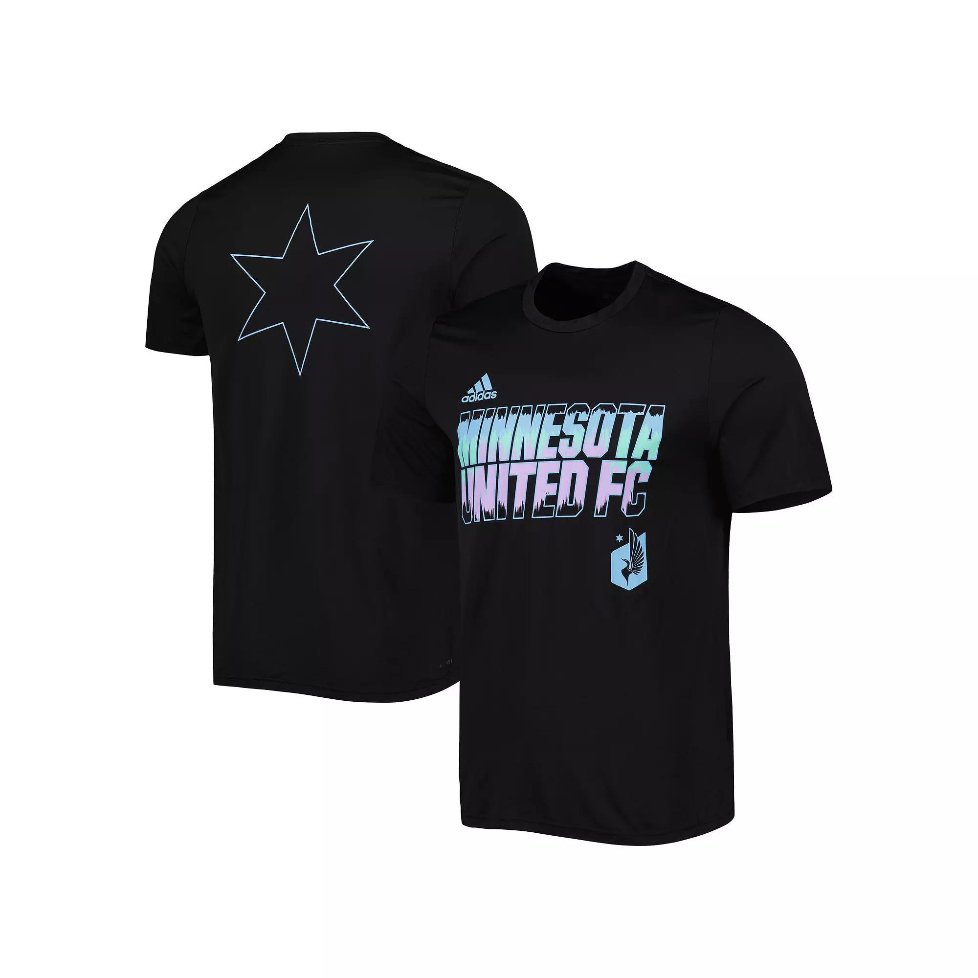 Mens adidas Black Minnesota United FC Team Jersey Hook AEROREADY T-Shirt Product Image
