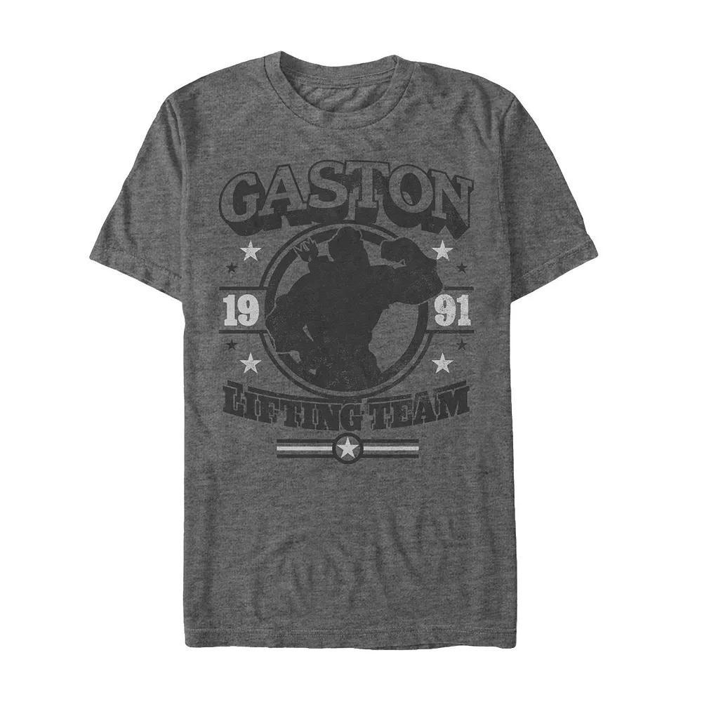 Men's Disney's Beauty and the Beast Gaston Gym Tee, Size: Medium, Grey Heather Product Image
