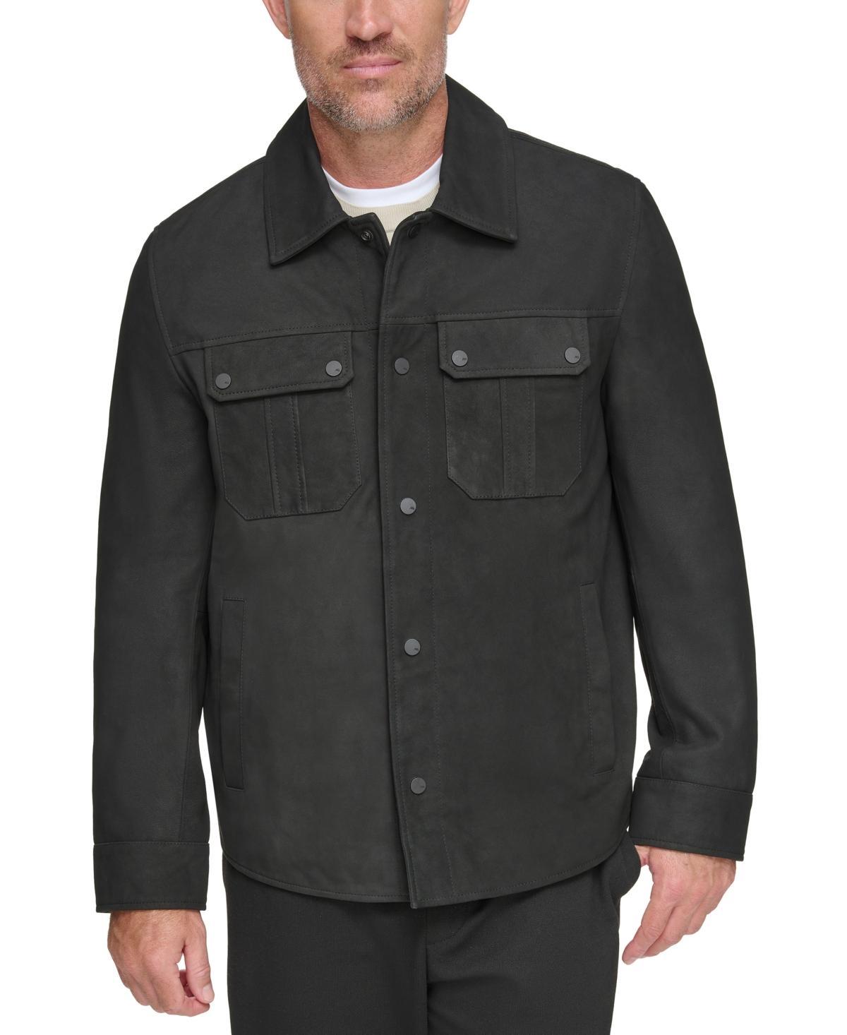 Andrew Marc Laredo Leather Shirt Jacket Product Image