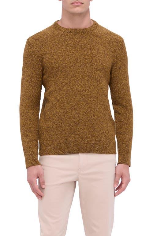 BUGATCHI Mouliné Merino Wool Sweater In Dijon Product Image