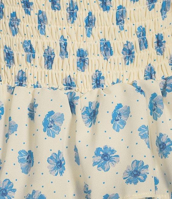 Midnight Doll Puff Short Sleeve Tiered Ruffle Dress Product Image