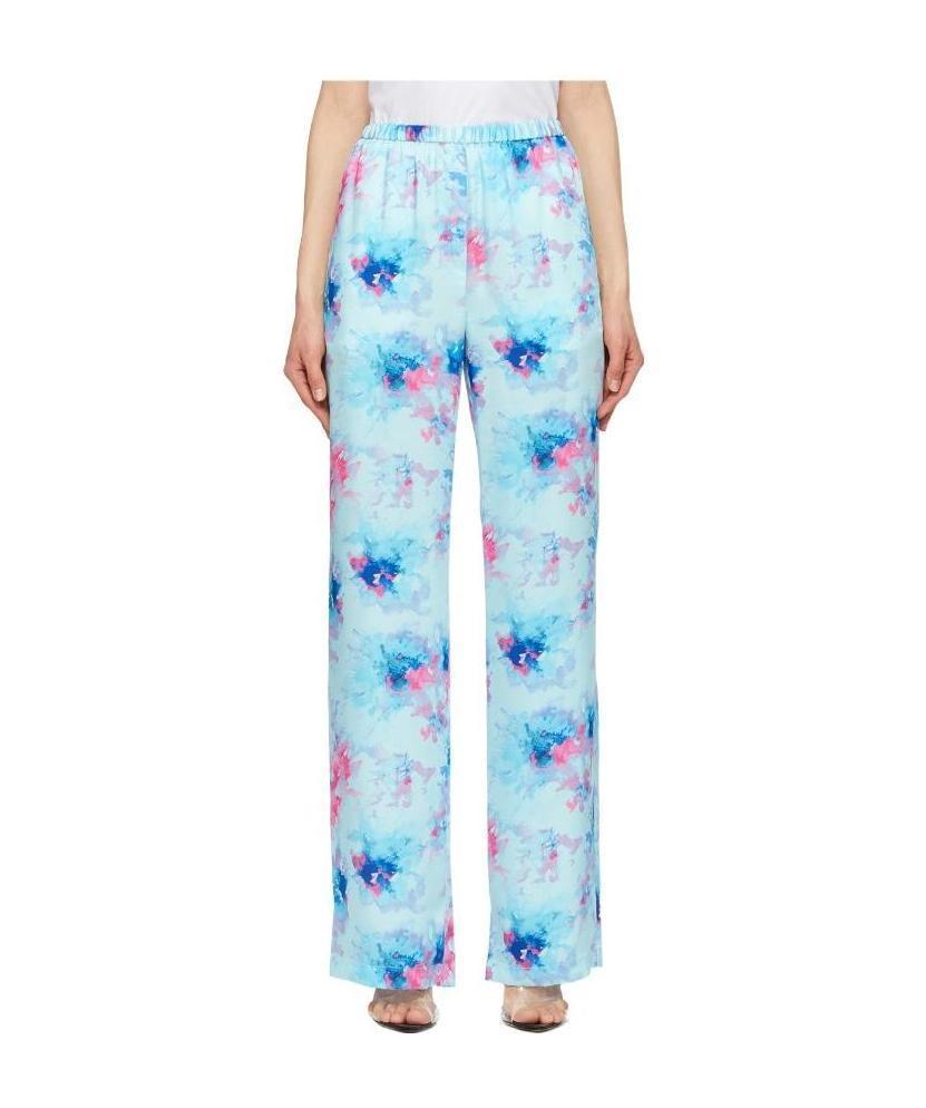 MSGM Blue Tie-dye Lounge Pants In Light Blue Product Image