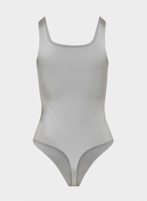 contour metallic squareneck bodysuit Product Image