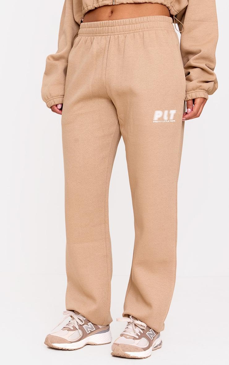 PRETTYLITTLETHING Taupe Oversized Cuffed Sweatpants Product Image