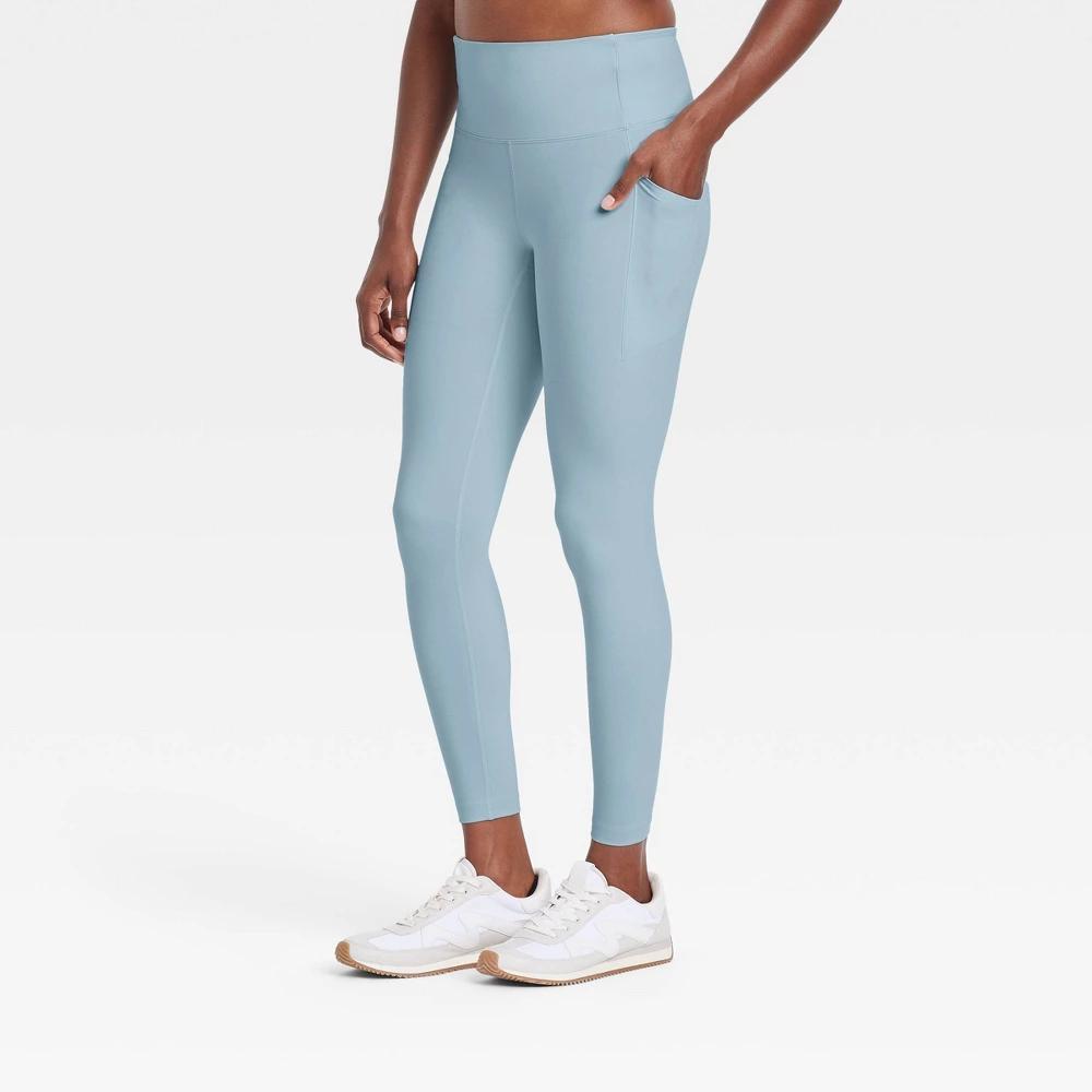 Womens Dynamic Flex High-Rise Pocketed 7/8 Leggings - All In Motion Steel Blue XXL Product Image