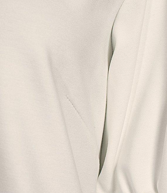 Jude Connally Emerson Jude Ponte Knit Collared V-Neck Puffed Sleeve Shift Dress Product Image