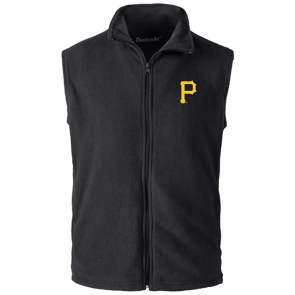 Men's Dunbrooke  Black Pittsburgh Pirates Full-Zip Vest, Size: Large Product Image
