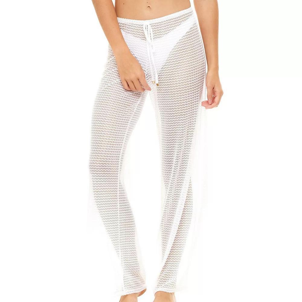 Women's Jordan Taylor Mesh Swim Cover-Up Pants, Size: Medium, White Product Image