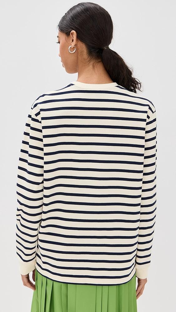 Tibi Striped Perfect Tee Crew Neck | Shopbop Product Image