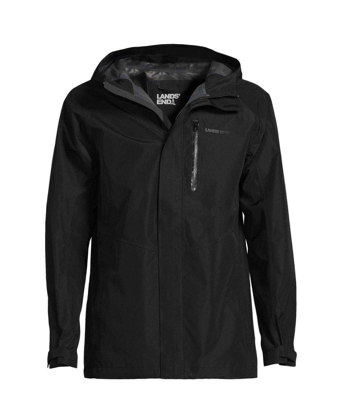 Men's Lands' End Waterproof Hooded Packable Rain Jacket, Size: Small, Radiant Blue Product Image