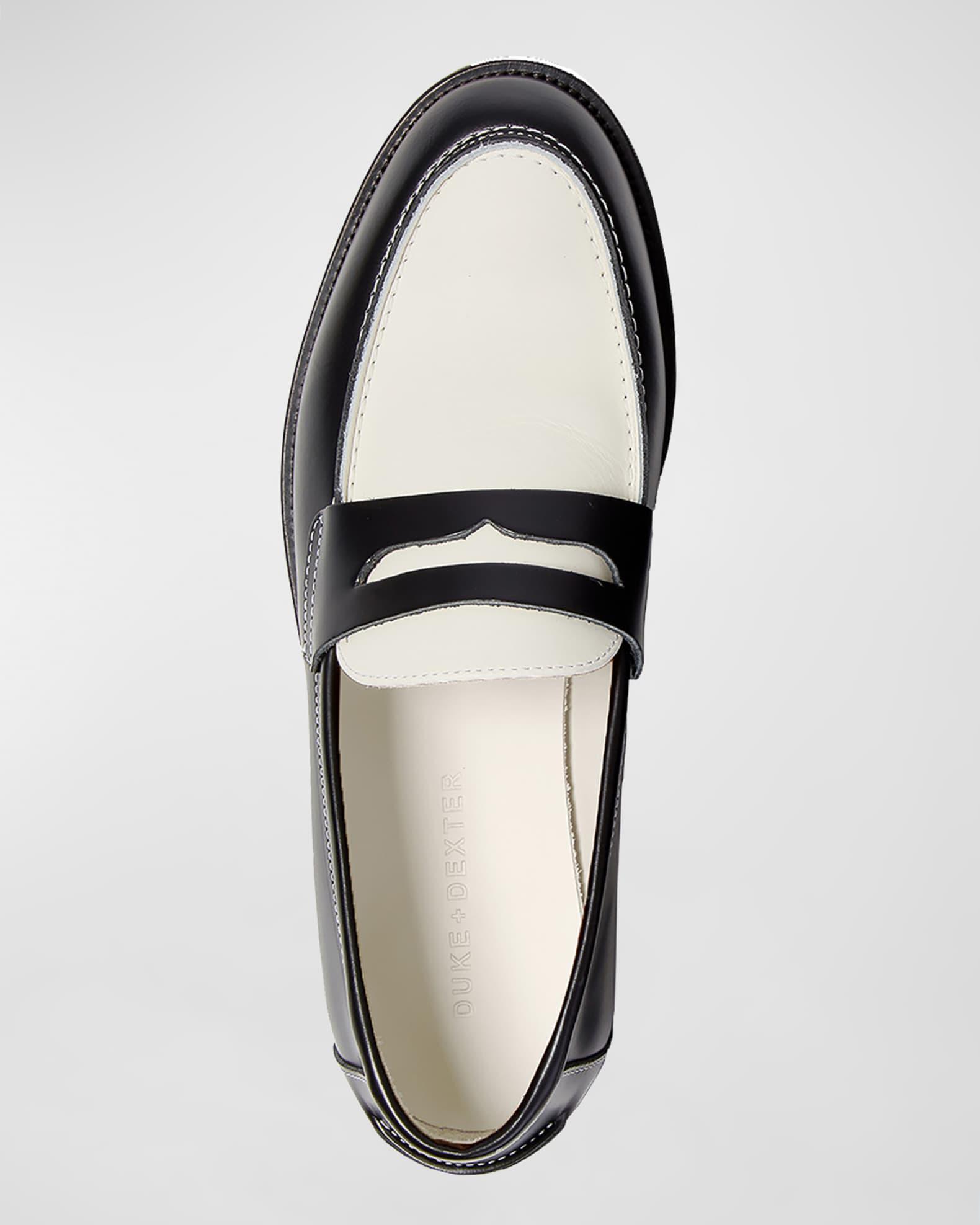 Men's Wilde Bicolor Leather Penny Loafers Product Image