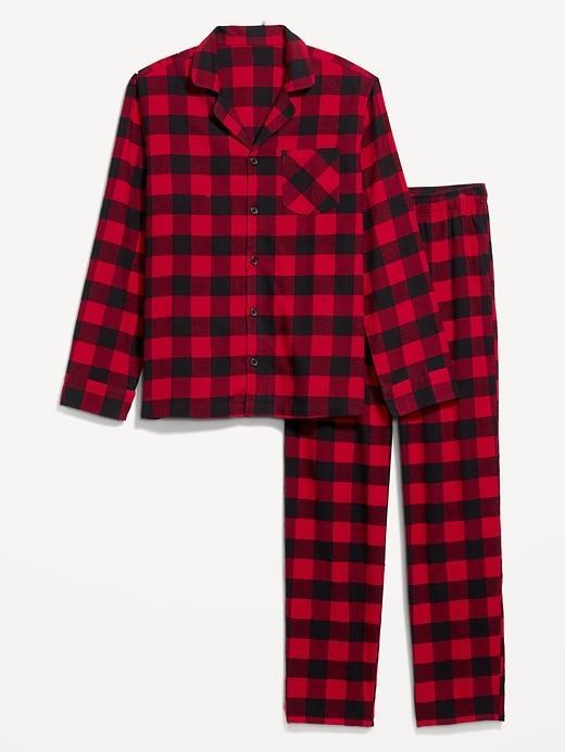 Printed Flannel Pajama Set for Men Product Image