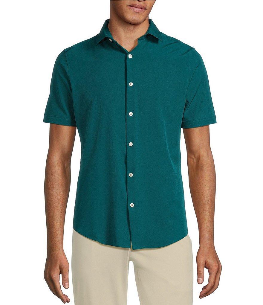 Murano Slim Fit Solid Performance Stretch Long Sleeve Woven Shirt Product Image