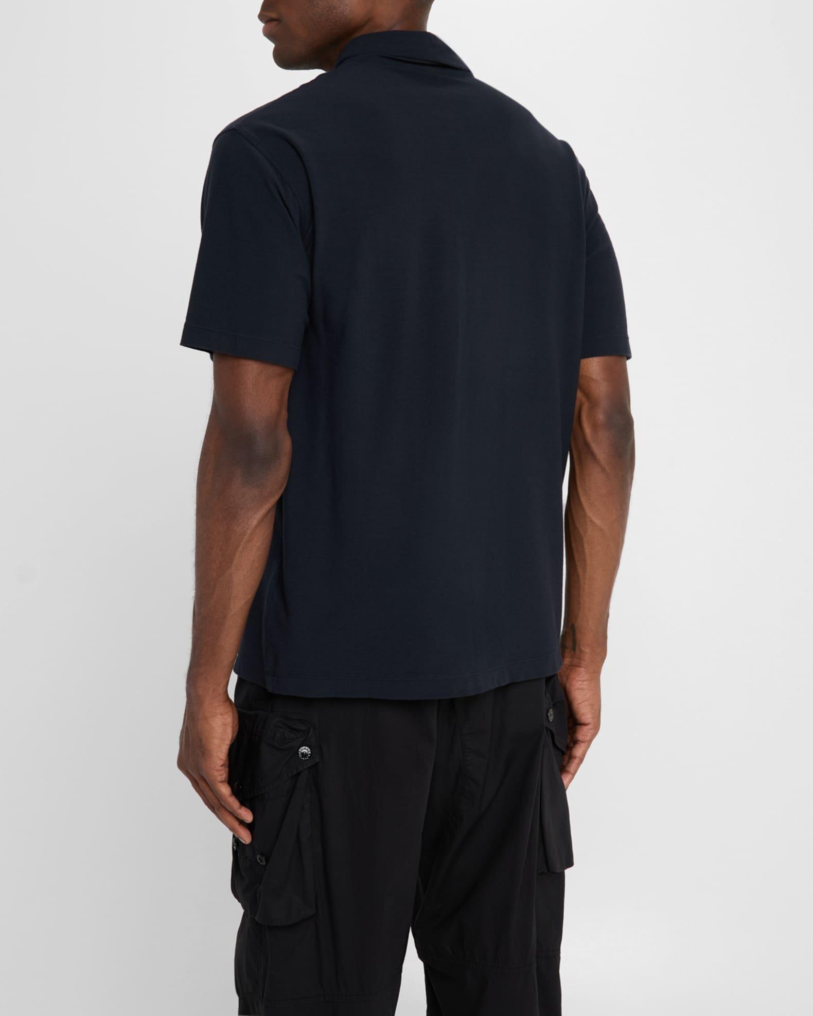 Men's Ghost Crepe Cotton Polo Shirt Product Image