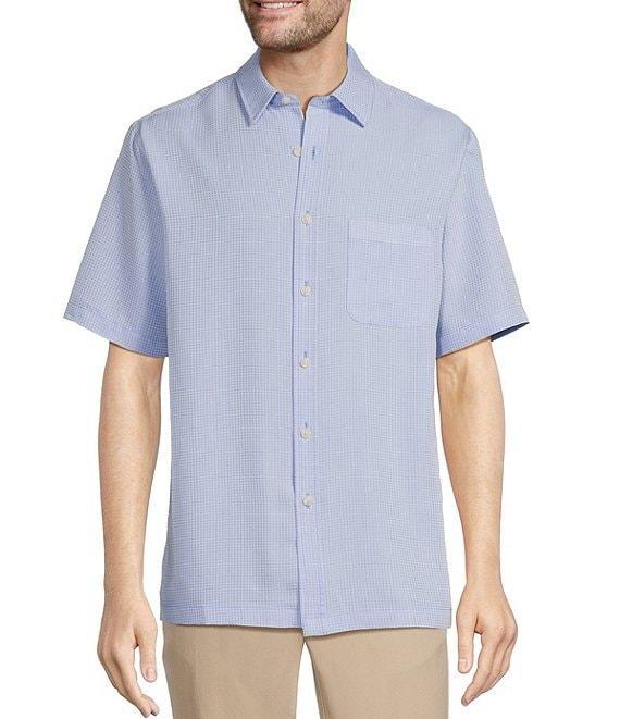 Roundtree & Yorke Big & Tall Short Sleeve Small Check Sport Shirt Product Image
