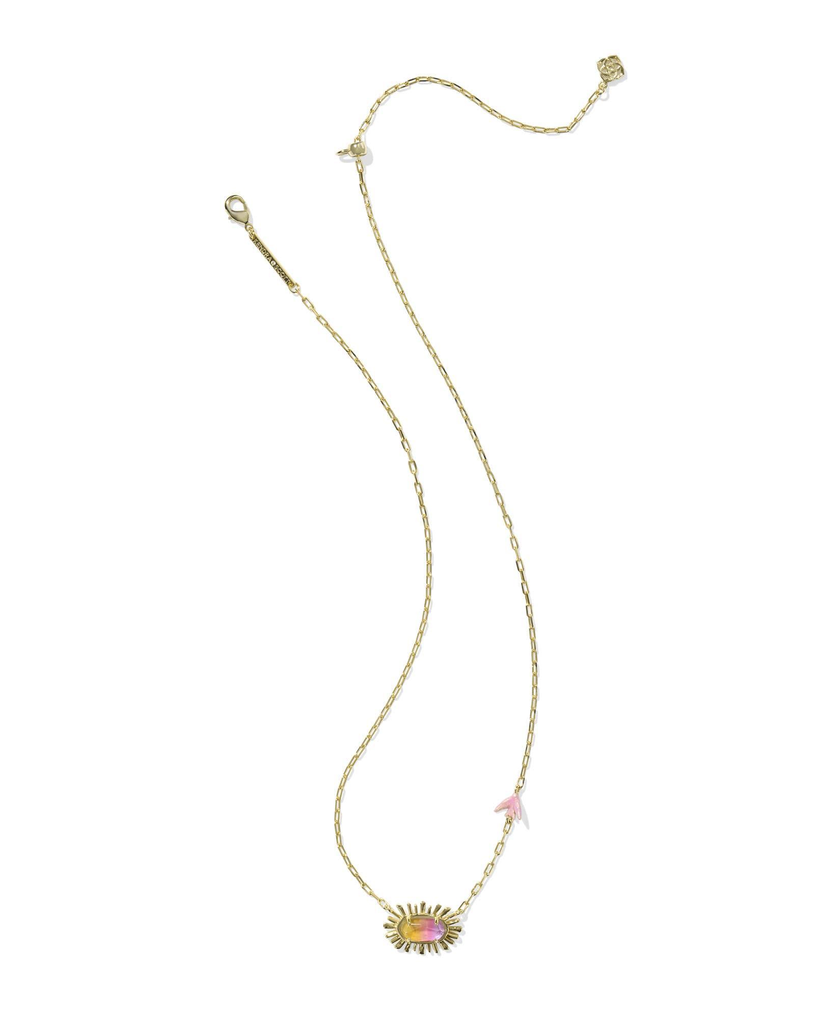 Elisa Bird Gold Short Pendant Necklace Product Image