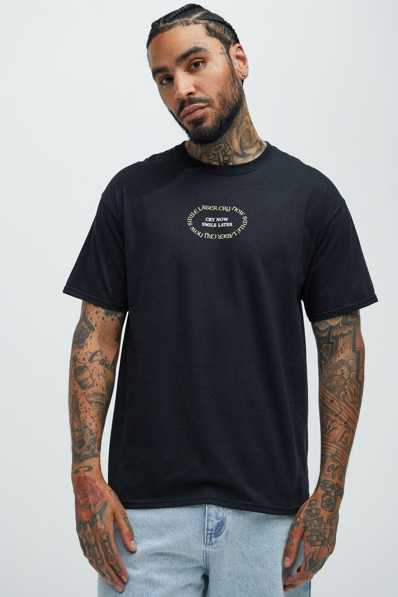Cry Now Smile Later Short Sleeve Tee - Black Product Image