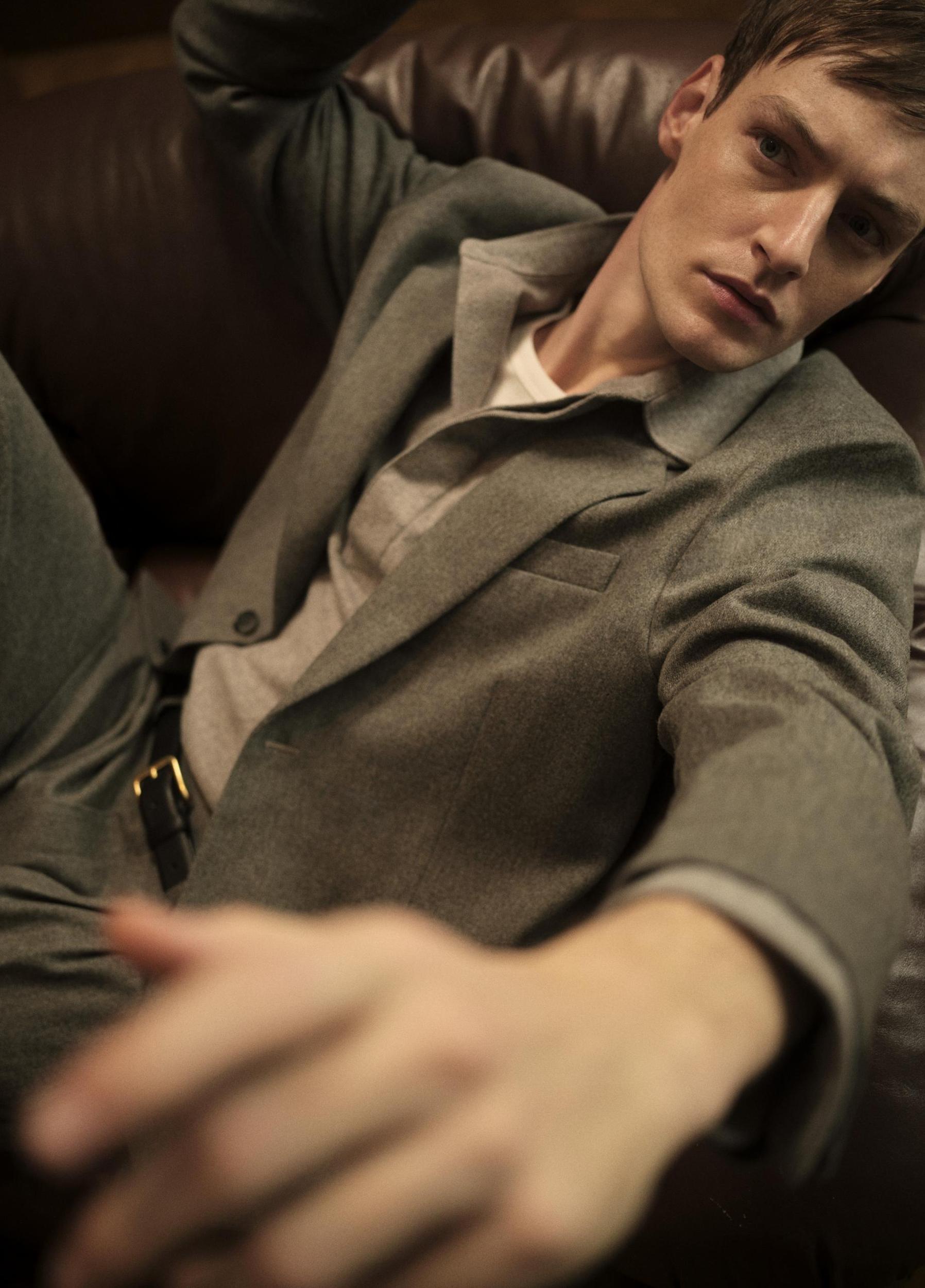 Herringbone Cotton Popover Shirt Product Image