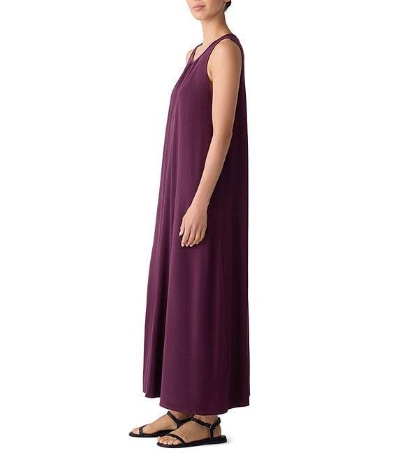 Eileen Fisher Stretch Jersey Scoop Neck Sleeveless Maxi Dress Product Image