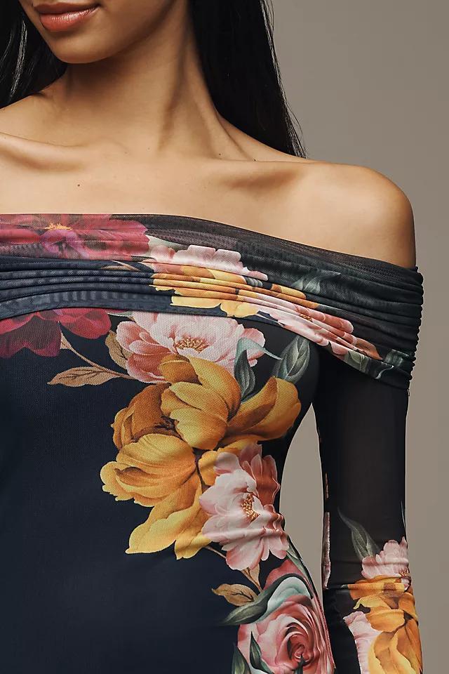 AFRM Praya Off-The-Shoulder Mesh Midi Dress Product Image