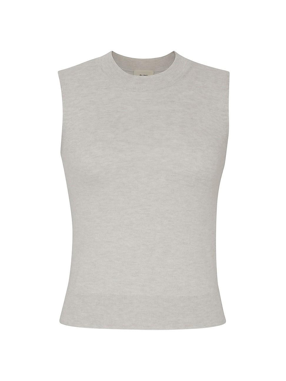 Womens Sleeveless Knit Crewneck Top Product Image