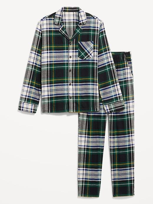 Printed Flannel Pajama Set for Men Product Image