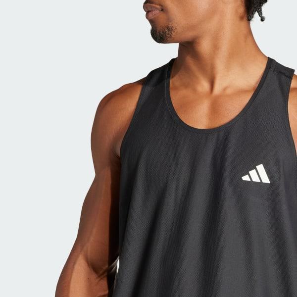 adidas Own The Run Tank Top White S Mens Product Image