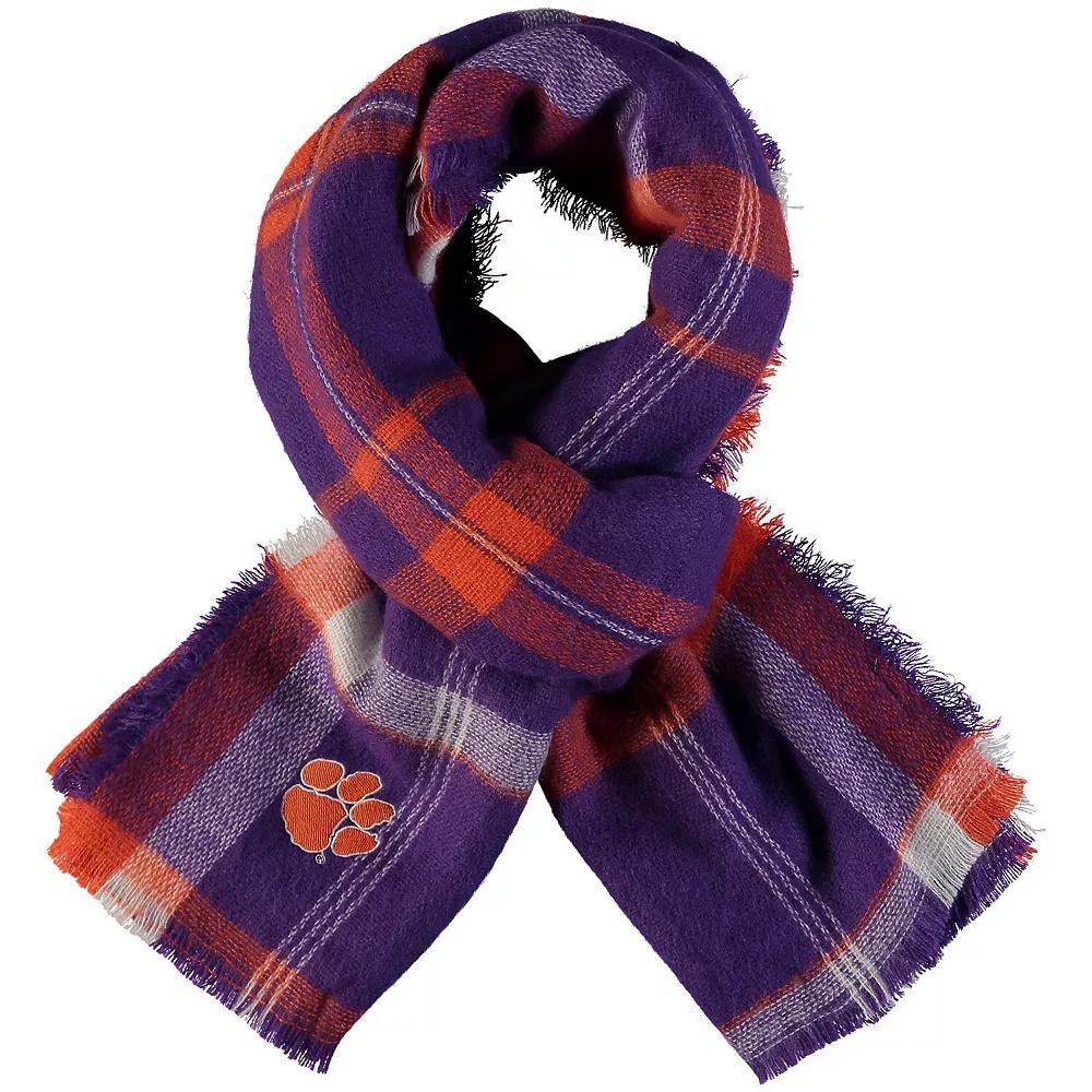 Women's ZooZatz Clemson Tigers Tartan Blanket Scarf, Team Product Image