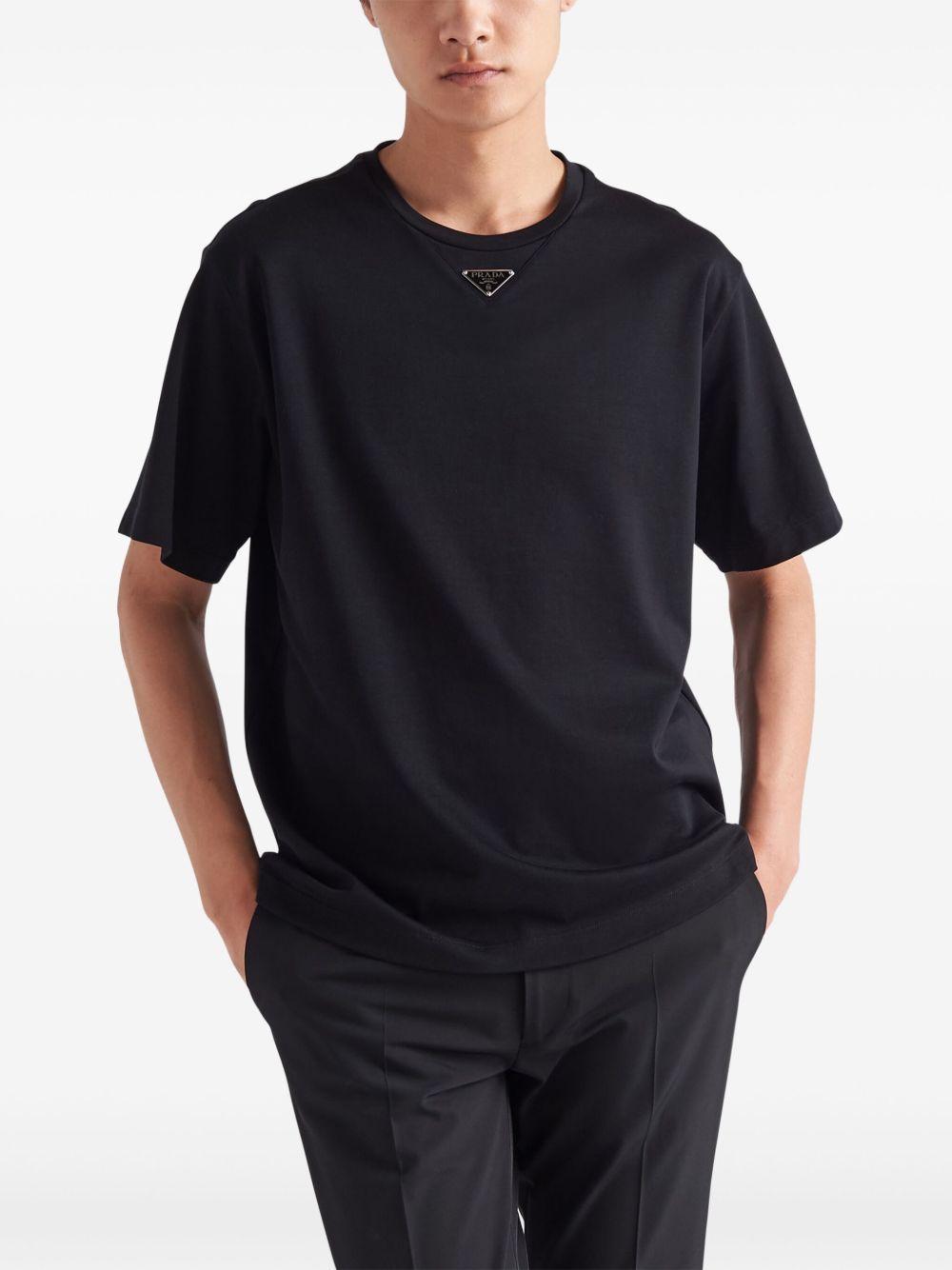 triangle-logo cotton T-shirt Product Image
