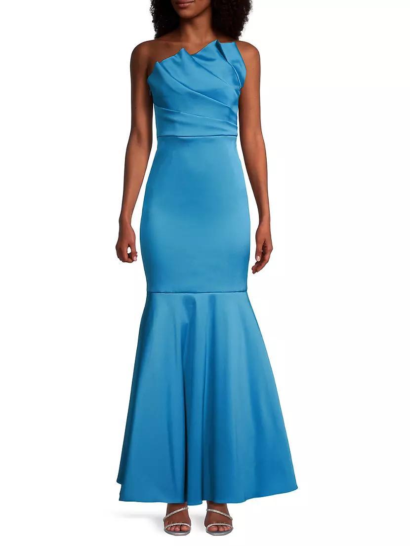 Aidan Mattox Stretch Mikado Strapless Sleeveless Mermaid Gown Product Image