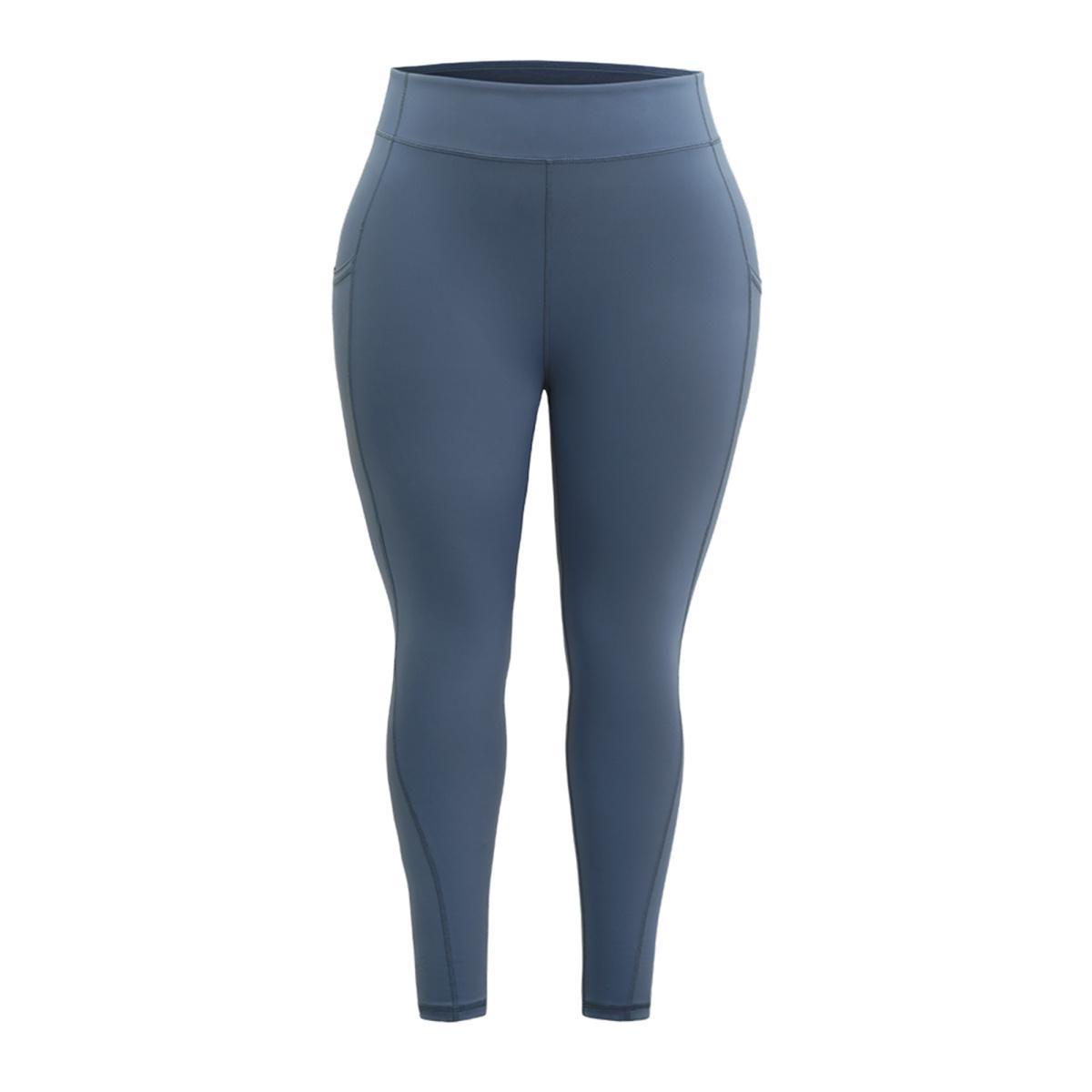 Plus Size Basic High Waisted Stretchy Butt Lift Leggings Women Stone Casual High stretch Skinny High Rise Dailywear Leggings BloomChic 10/M Product Image