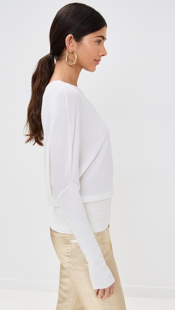 SIMKHAI Lavina Draped Off Shoulder Sweater | Shopbop Product Image