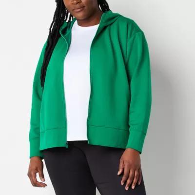 Xersion Womens Plus Scuba Long Sleeve Hoodie Product Image