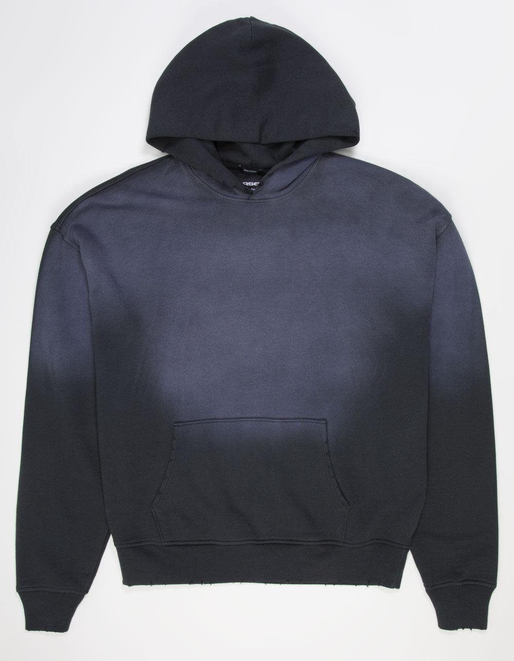 RSQ Mens Faded Oversized Hoodie - BLACK Product Image